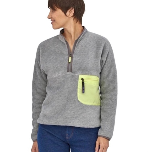 Patagonia Jackets & Blazers - Patagonia Jackets Patagonia Retool Fleece 2Pullover Grey Womens EUC Medium